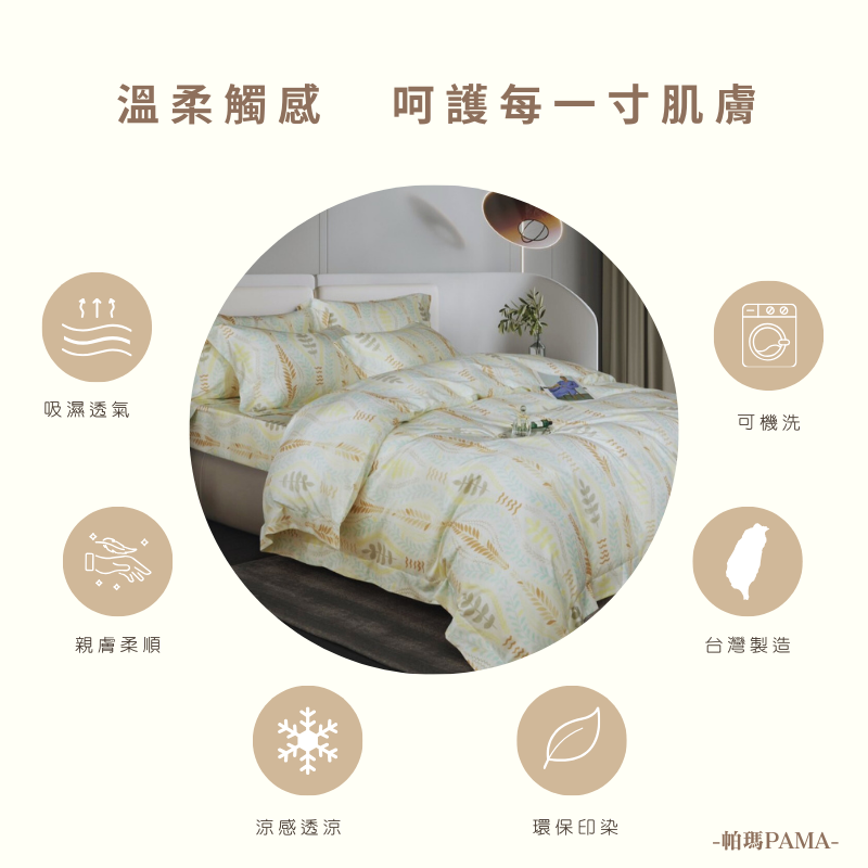 【帕瑪PAMA】3M 40S 50%萊賽爾纖維床包組-克莉絲汀, , large