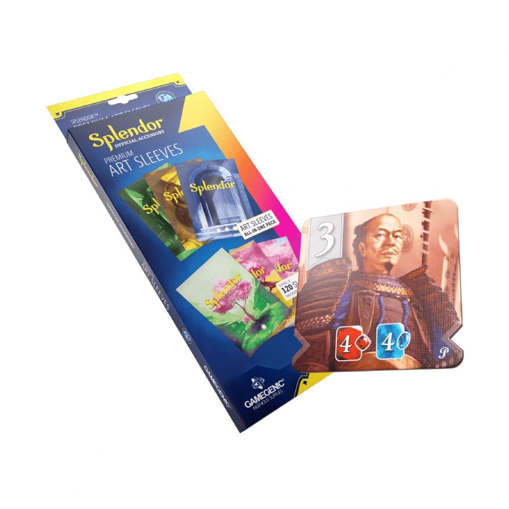 【Asmodee】璀璨寶石 美術牌套 SPLENDOR PREMIUM ART SLEEVES｜隨附限定貴族板塊一個, , large