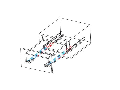 DBL EXT CONCEALED SLIDES, , large