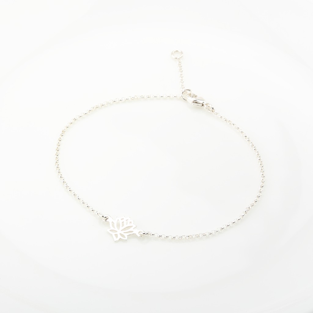 【Angel & Me】Love Lotus s925 sterling silver bracelet Birthday gift, , large