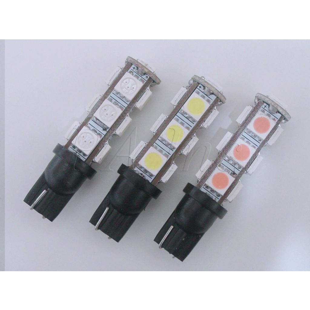 【PA LED】T10 紅光 13晶 39晶體 SMD LED 耐熱底座 小燈 方向燈 儀表燈 定位燈 室內燈 牌照燈, , large