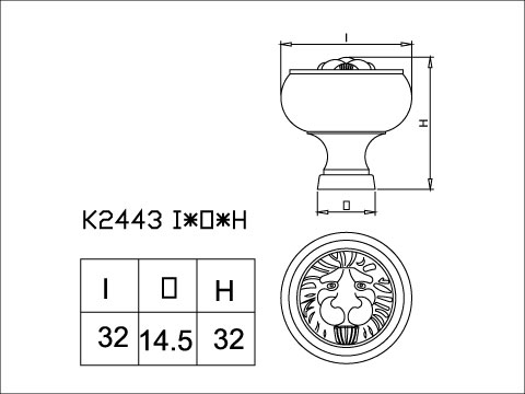 Zinc Knob, , large