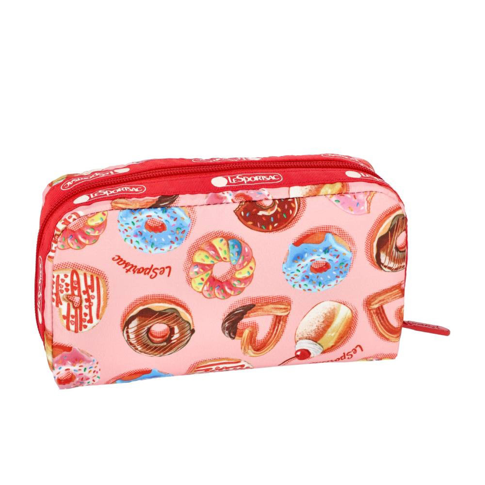 Lesportsac Rectangular Cosmetic 長形化妝包 盥洗包 收納包 女包(甜甜圈派對), , large