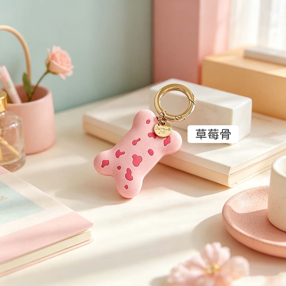 【山水之寶】APPLE AirTag專用矽膠保護套 鑰匙圈 骨頭造型矽膠追蹤定位器保護套 iPhone定位器配件 矽膠保護套, , large