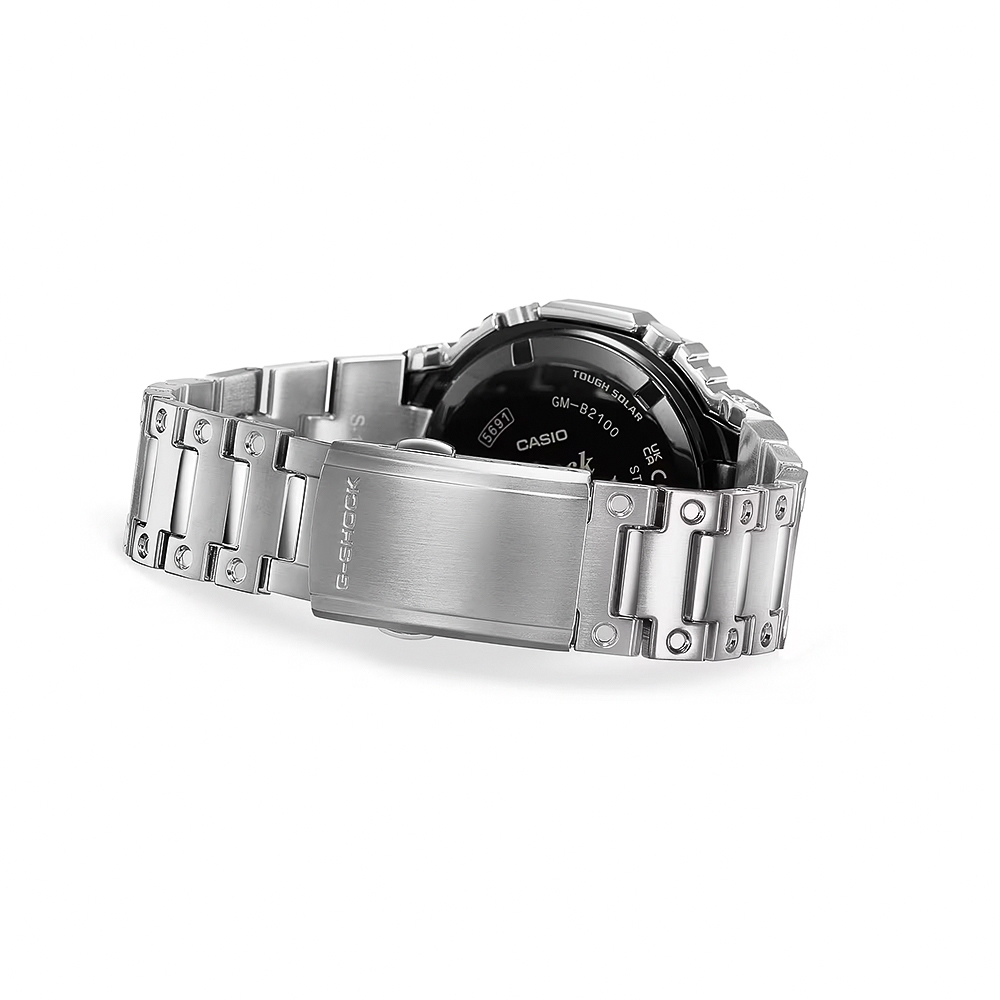 CASIO 卡西歐 G-SHOCK 全金屬 雙顯太陽能藍牙手錶 GM-B2100SD-1A, , large