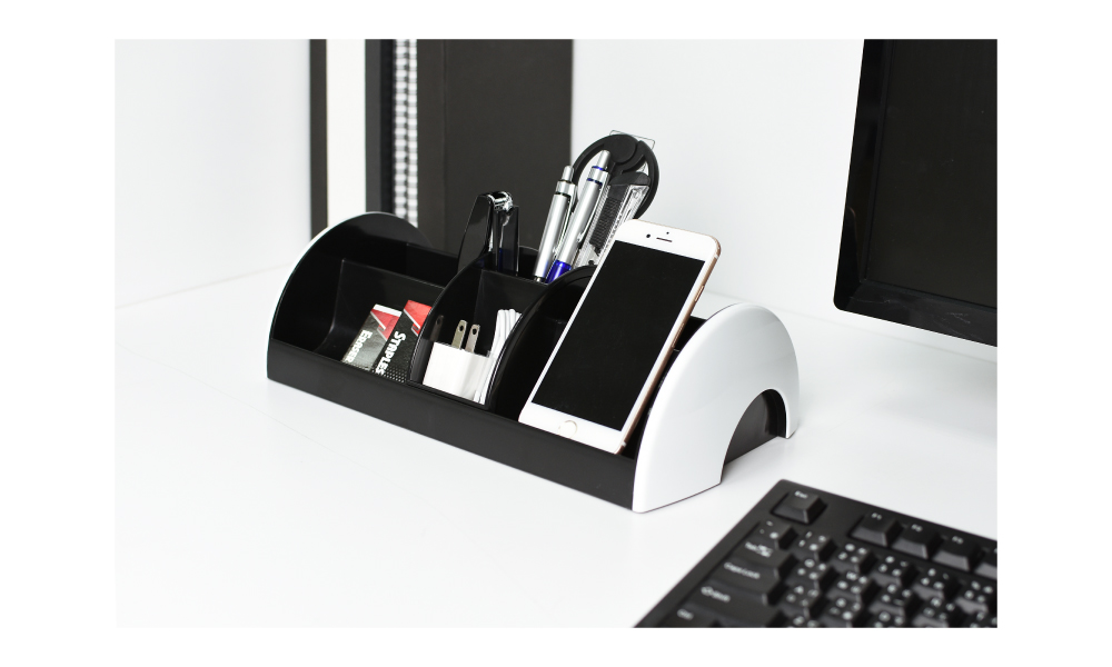 【O-Life】Desktop Storage Box - Black and Gray, , large