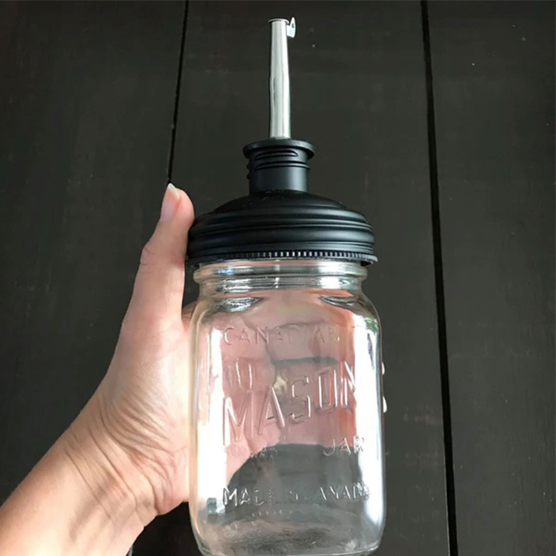 Ball&reg; 16oz/480ml 窄口倒油嘴瓶蓋組合 reCAP Mason Jars Pour Spout Lid 醬料瓶塞/調味瓶/玻璃油壺/油瓶/注油嘴/倒油嘴, , large