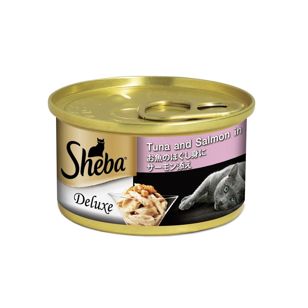 SHEBA Can Tuna  Salmon in Gravy  85g, , large