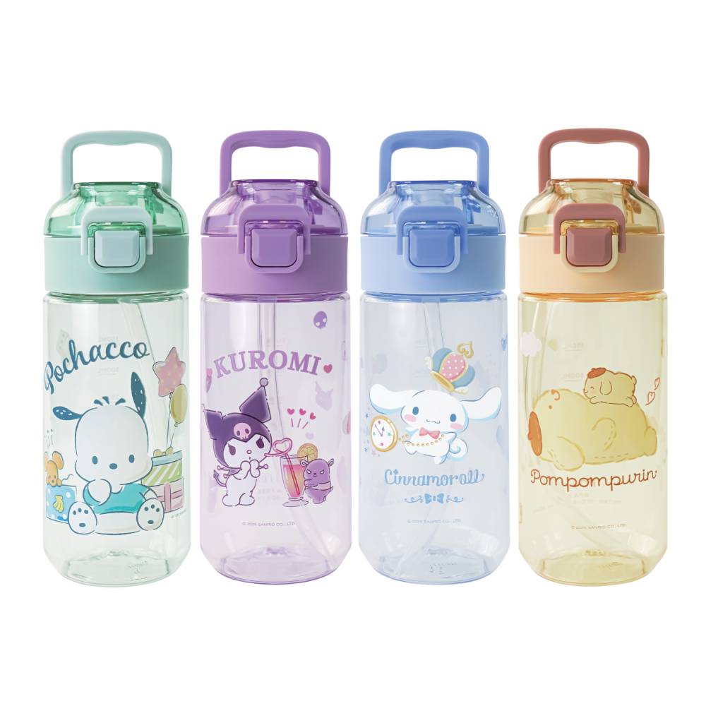 HOUSUXI彈蓋吸管水瓶480ml, , large