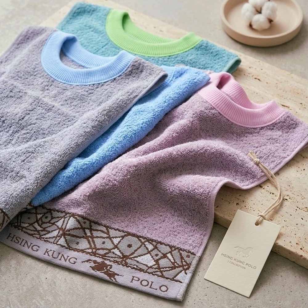 [凱美棉業] 3入 隨機出色 【日系質感】MIT台灣製 純棉螺紋套頭成人圍兜 老人進食防汙圍裙 吸水防漏 照護大圍兜 口水巾, , large