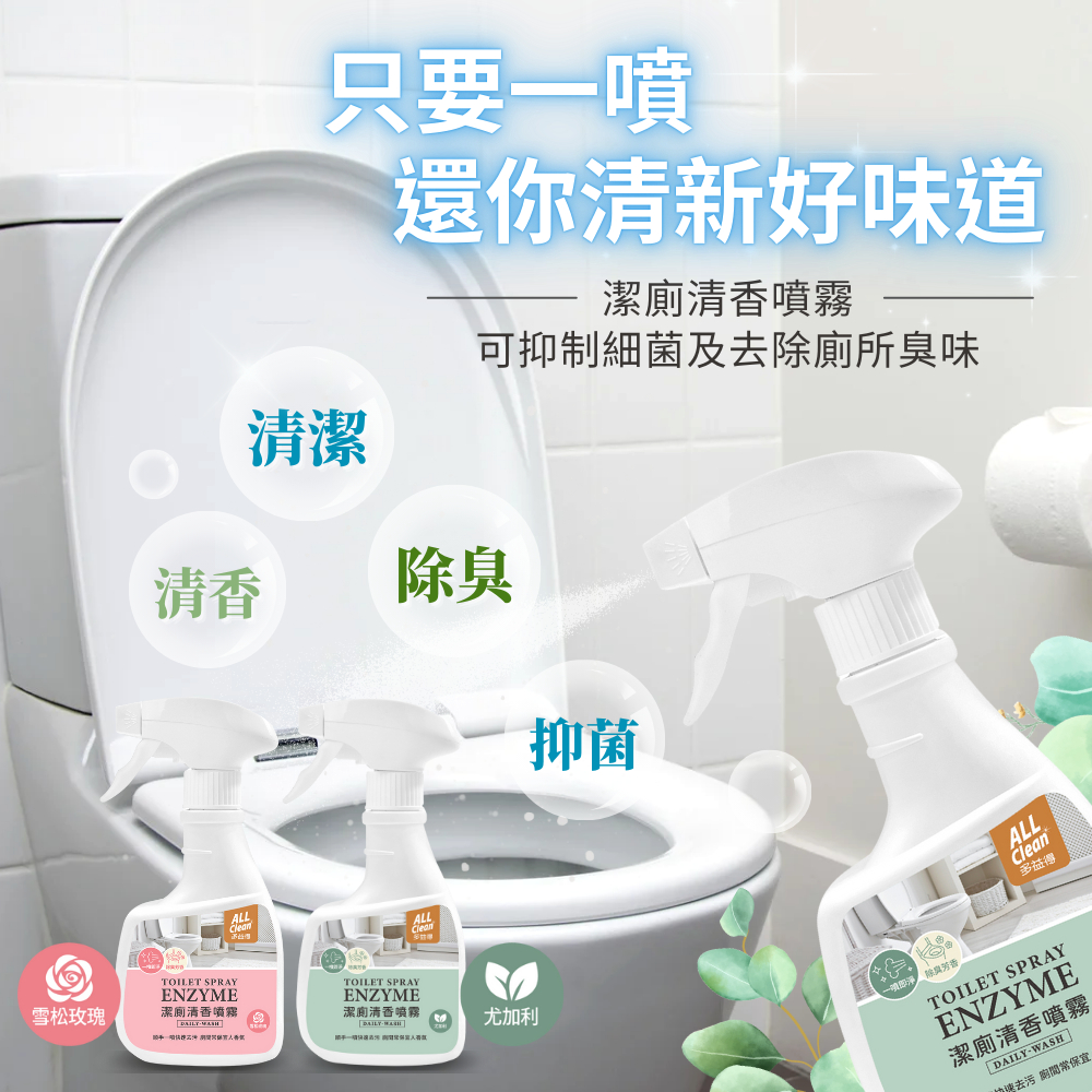【多益得】潔廁清香噴霧360ml (浴廁清潔.除臭)輕巧新包裝上市/, , large