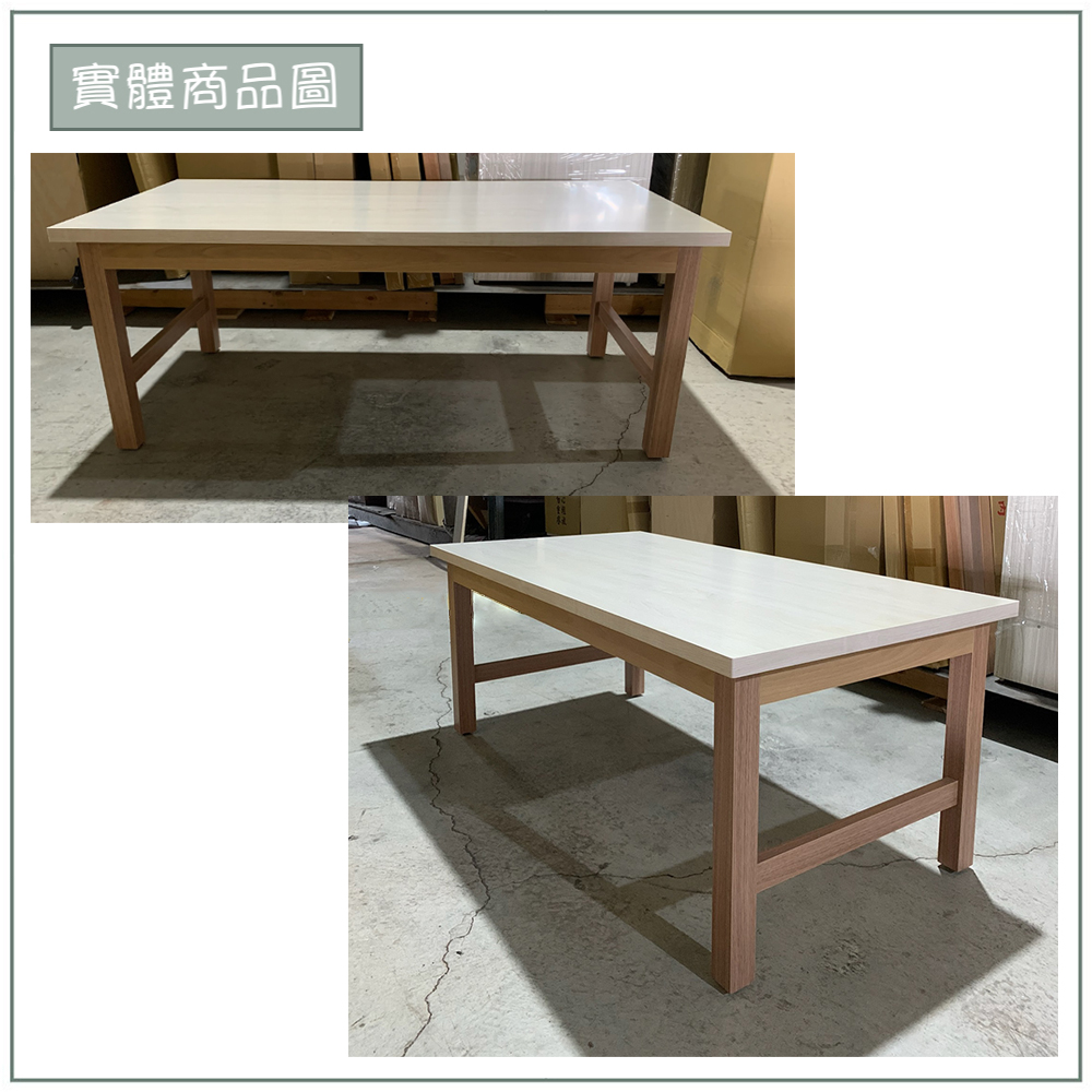 【唯熙傢俱】喬莉原木雙色4尺石面大茶几, , large