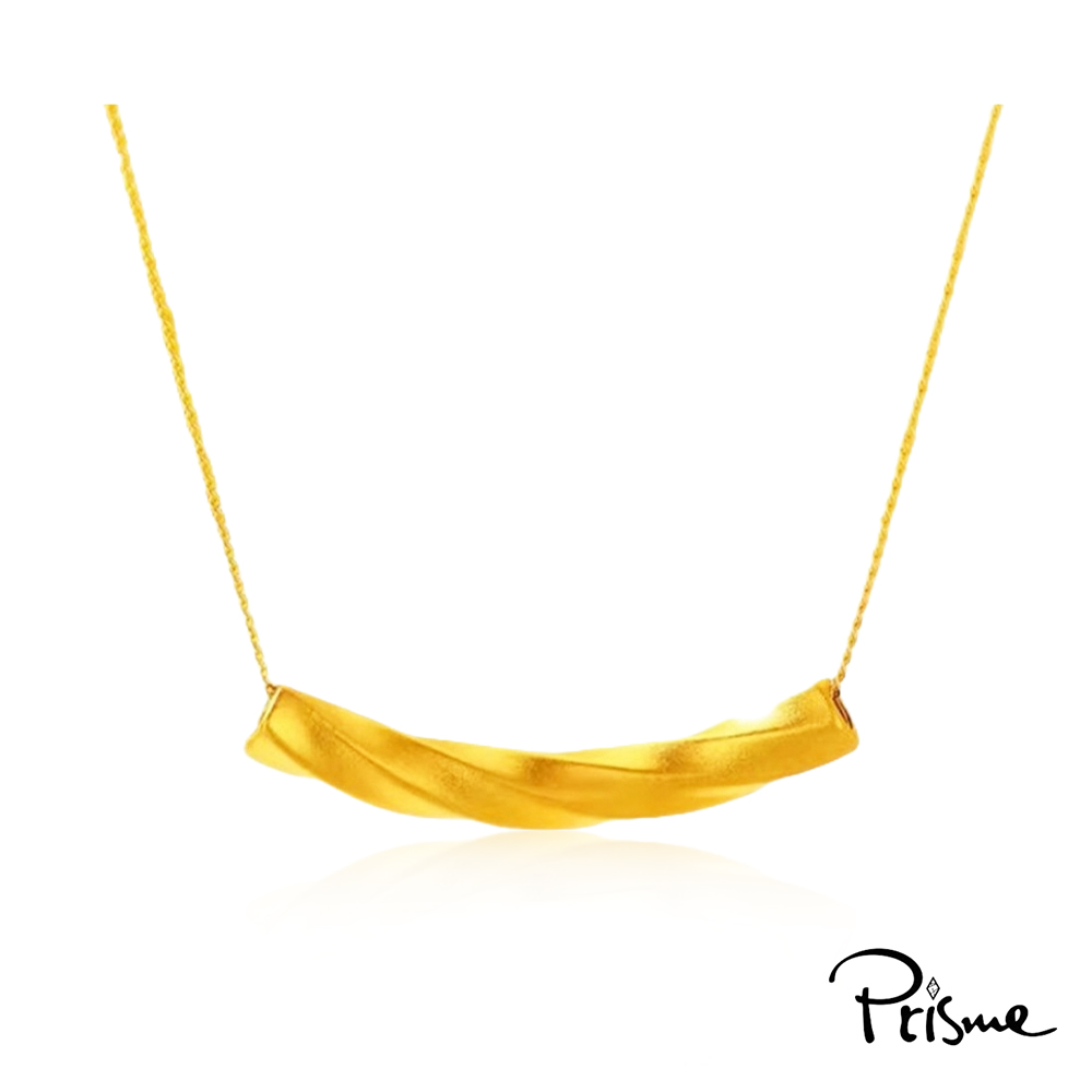 【Prisme Gold】黃金項鍊 麻花彎管 鍊墜項鍊 (金重：約0.08錢&plusmn;0.03), , large