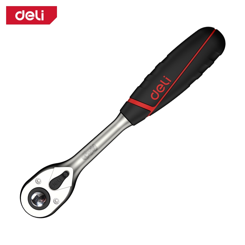 【得力工具 deli tools】 72齒 棘輪扳手 專業款 大扭力 CNC精密棘輪 手感好 防滑-3/8" 三分棘輪扳手, , large