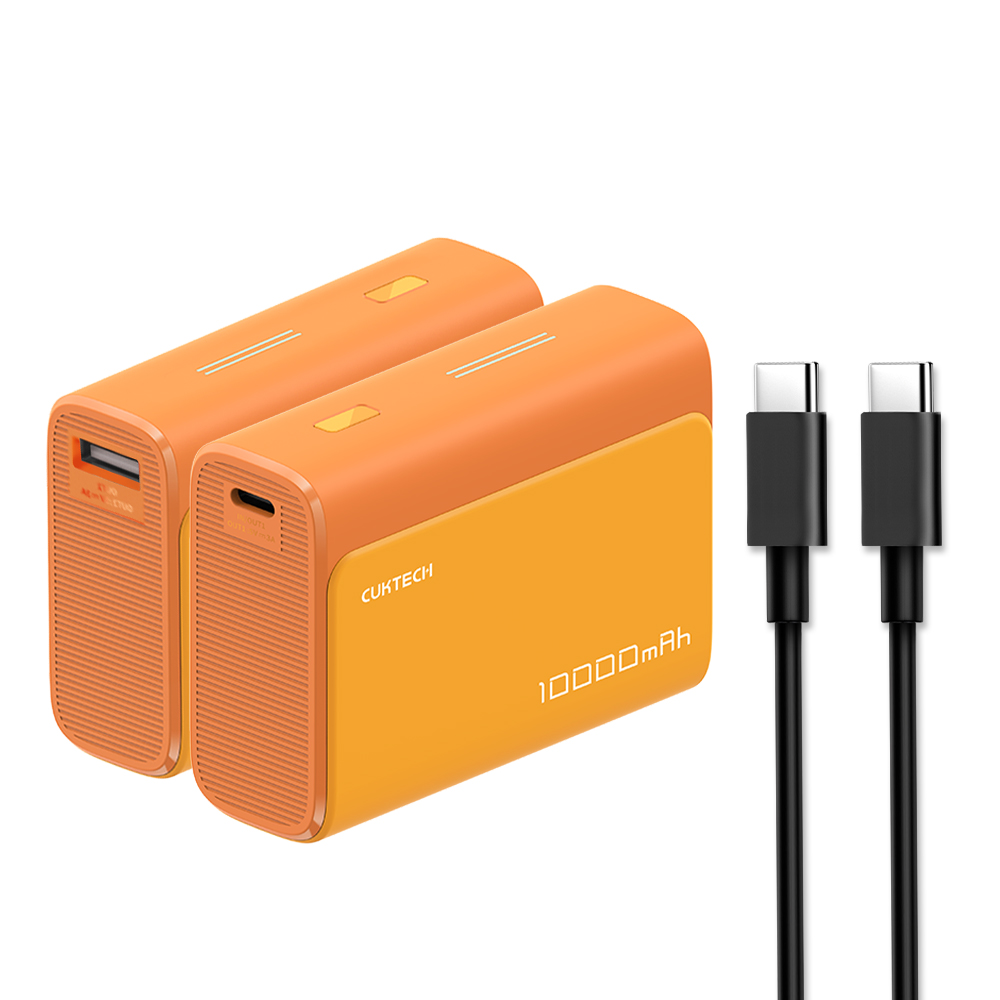 【Wh+CCC】CUKTECH 酷態科 30W PD快充 口袋型 行動電源 10000mAh (PB100S) - 橙色, , large
