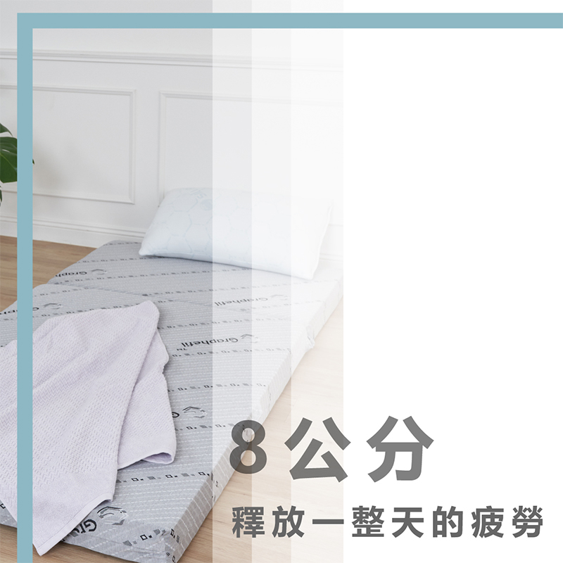 ［熊棉］未來科技石墨烯智慧床墊｜3尺石墨烯 高導熱 折疊床 偏硬款 高支撐 好收納 車宿 露營 租屋, , large