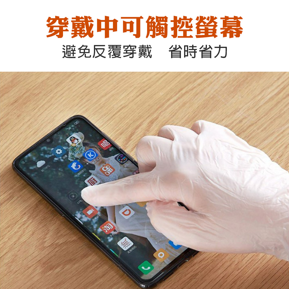 一次性PVC手套 100入/盒 透明無粉 量大優惠 不含乳膠/拋棄式/電子/居家照護/清潔/防疫/實驗, , large