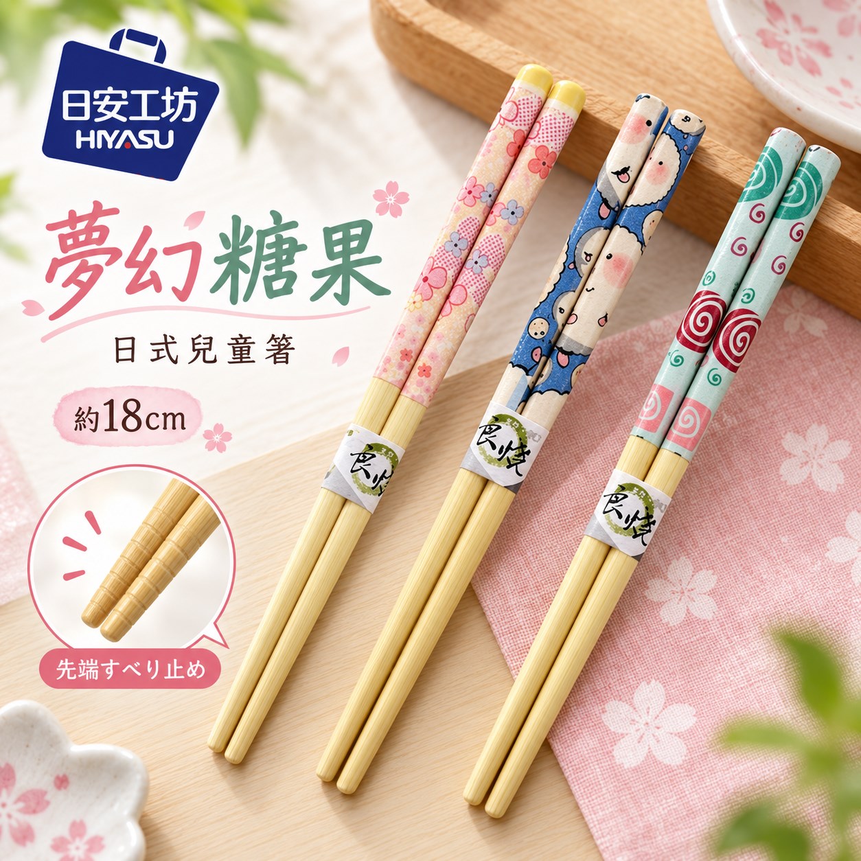 【HIYASU日安工坊】日式兒童箸-夢幻糖果, , large