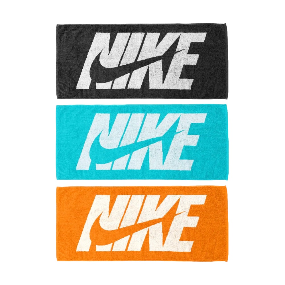 NIKE JACQUARD 毛巾 80x35cm 健身 訓練 運動 居家 時尚 精美 純棉 吸水佳 多色 黑 藍綠 橘, , large