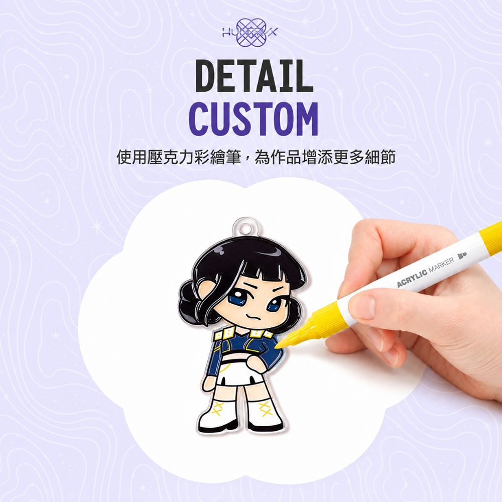 【韓國AMOS】K-POP HUNTRIX 舞台展示玻璃彩繪DIY組, , large