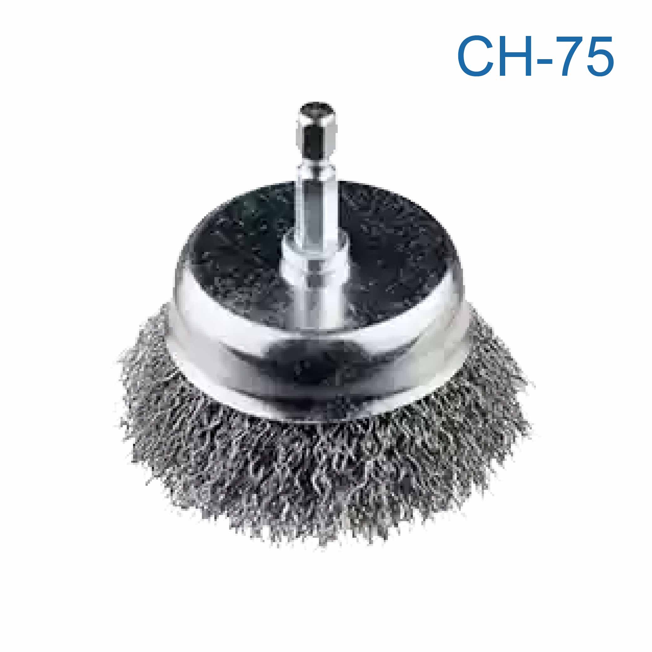 鉅玉經典｜六角柄鋼絲刷 帶柄碗型 CH-75, , large