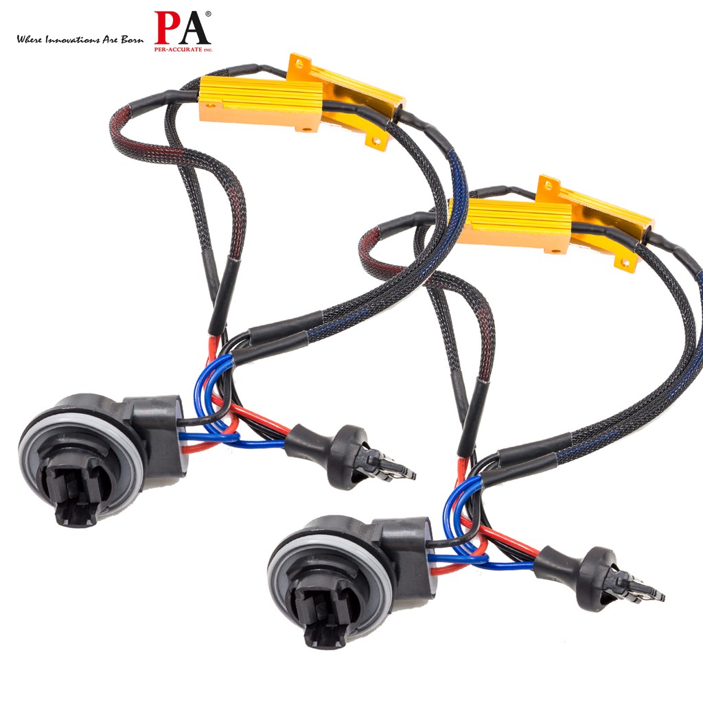 【PA LED】3157 雙芯 對接式 解碼器 黃金電阻 消除 LED HID 故障燈 故障碼 警告燈 防快閃, , large