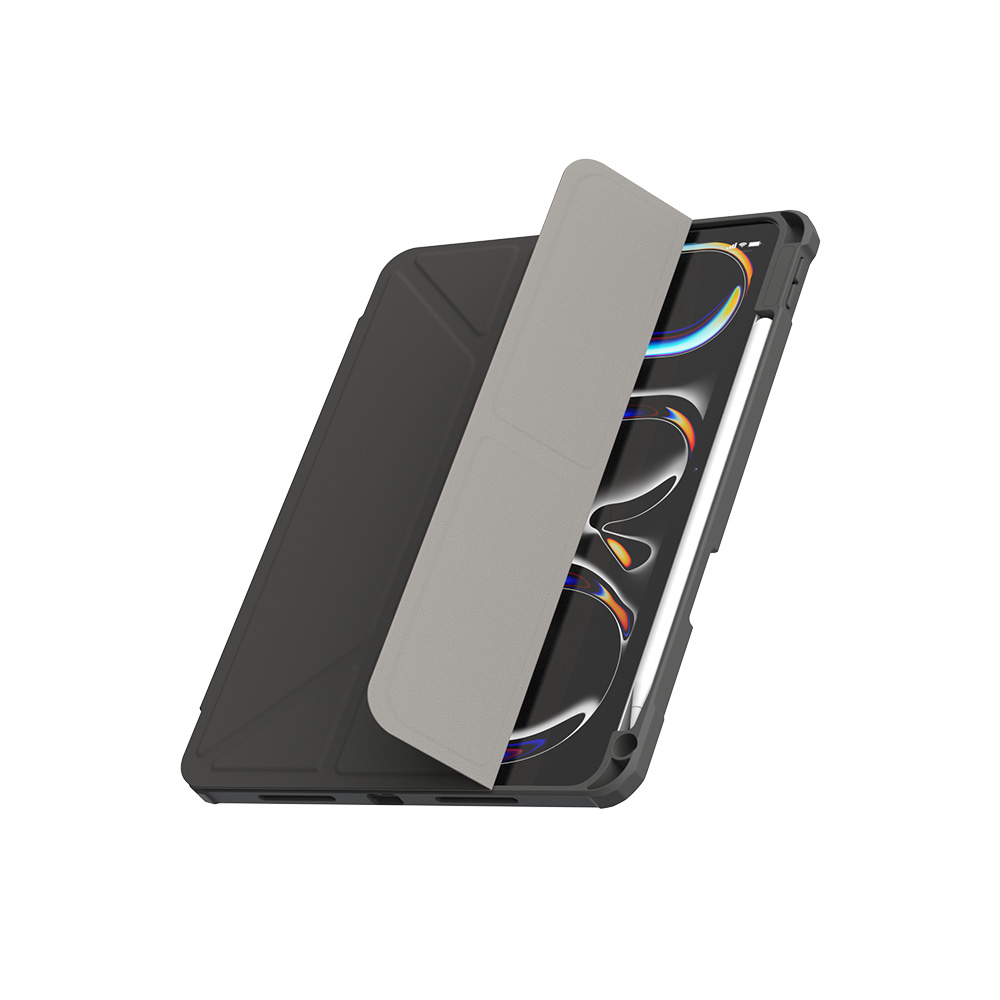 【HIPPORIZZ】iPad Pro 11吋 (2024/2025) Origo 晶透筆槽防摔殼 深灰色, , large