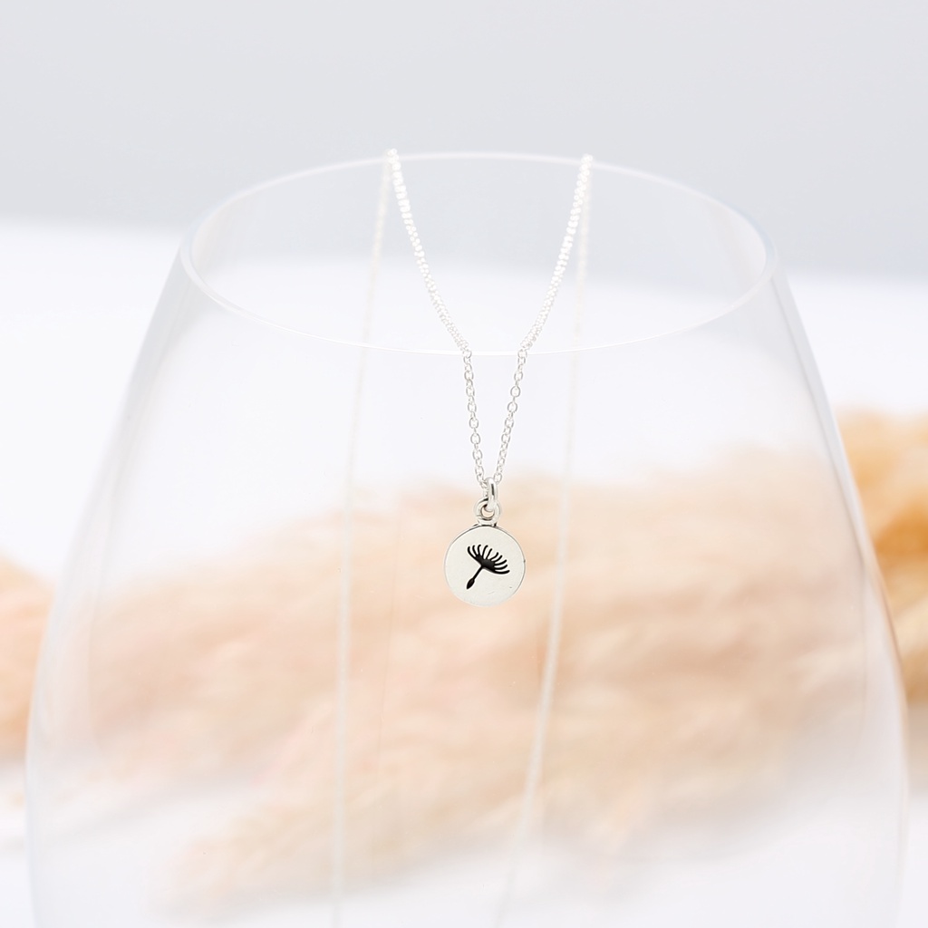 【Angel & Me】Dandelion Birth Flower October (small) s925 sterling silver necklace, , large