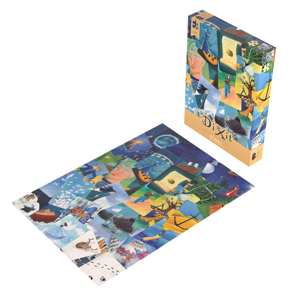 【Asmodee】說書人1000片拼圖 藍色片段 Dixit Puzzles: Blue Mishmash ML｜經典插畫, , large