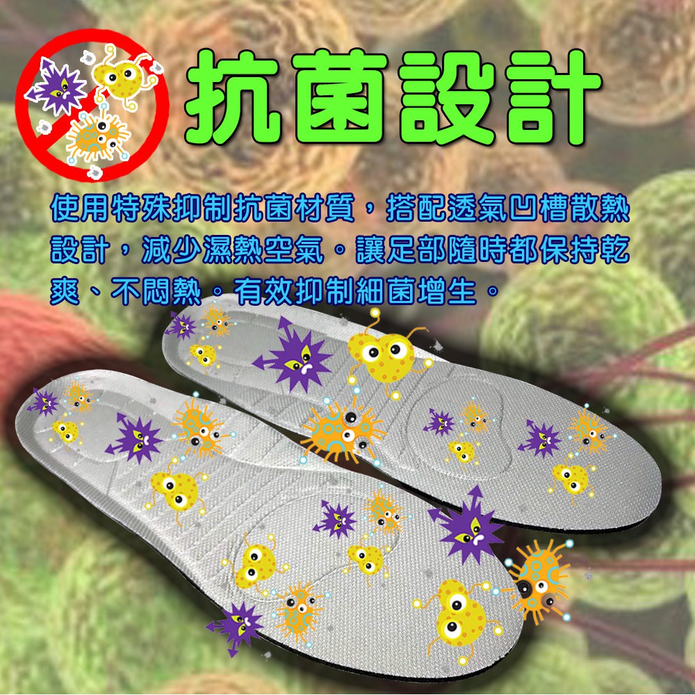 GS MALL 台灣製造 立體透氣抑菌成人鞋墊 立體鞋墊 3D鞋墊 透氣鞋墊 抑菌鞋墊 成人鞋墊 鞋墊 POLIYOU, , large