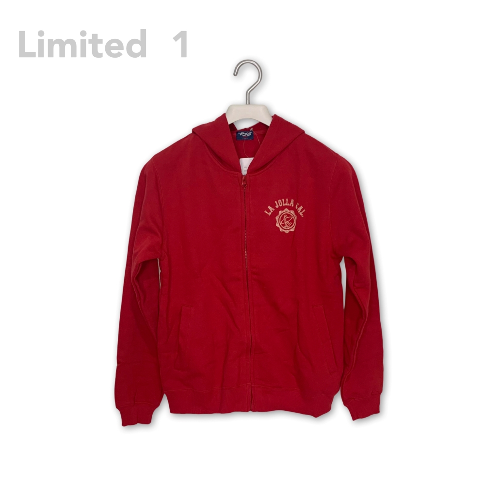 Personalized printed hooded jacket red, , large
