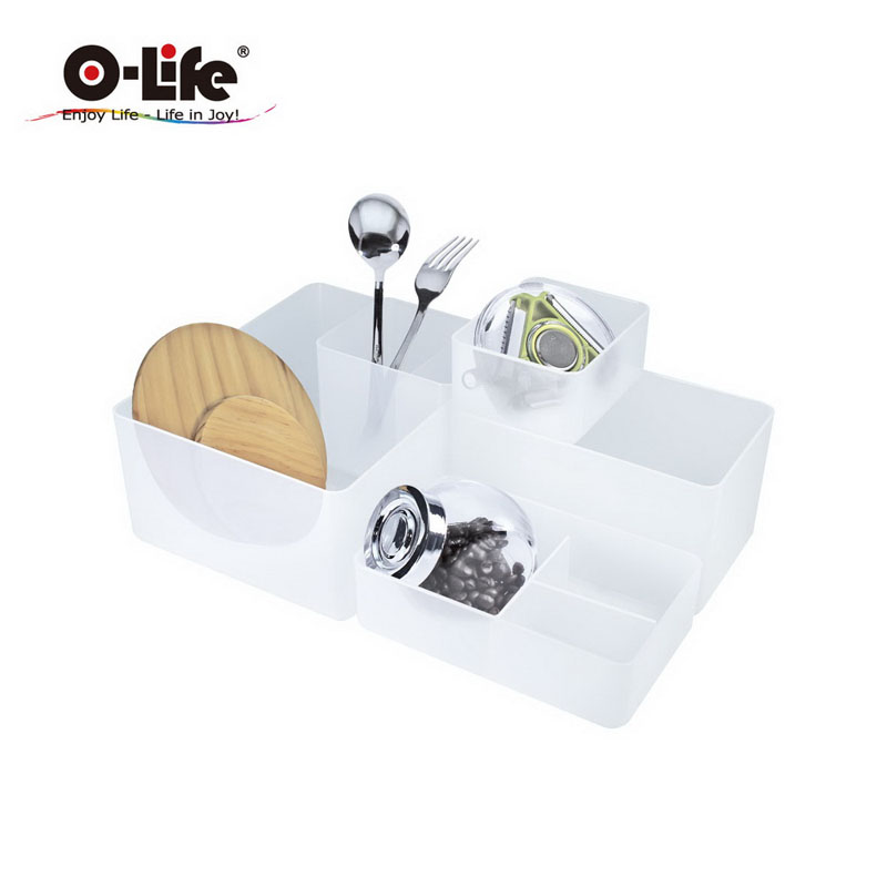 【O-Life】Stacking Storage Box-B013 White Model, , large