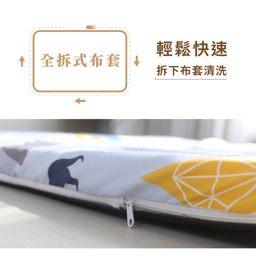 【台灣製造】四季亞藤透氣床墊 厚度5cm 單人加大3.5尺｜現代交織｜雙面可翻 涼感蓆面 三折床墊 亞藤涼蓆, , large