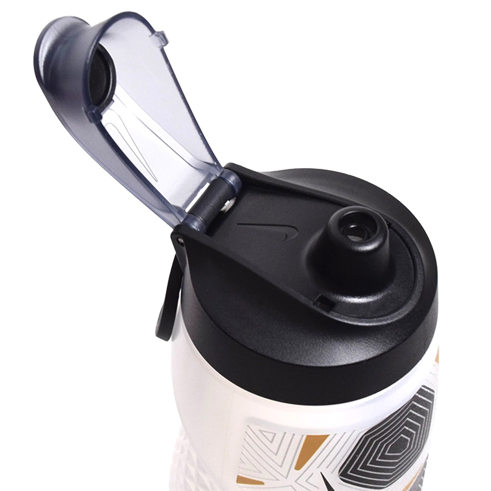 NIKE REFUEL BOTTLE 瓶蓋擠壓水壺 GRAPHIC 32OZ/946ml 運動水壺 便攜 防漏 N101341493432白銀黑金, 白銀黑金, large