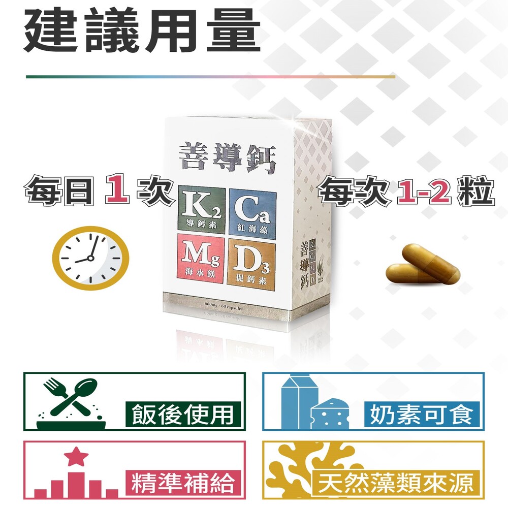 【台灣康田】善導鈣 (60粒/盒), , large