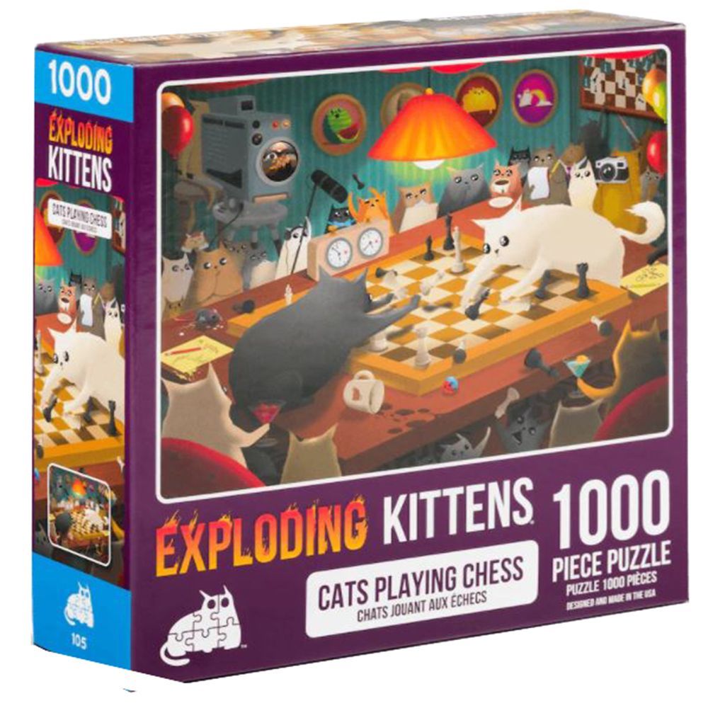 【Asmodee】爆炸貓1000片拼圖: 戴珍珠耳環的巴哥犬英文版｜爆炸貓周邊｜收藏品｜ExplodingKittens, , large