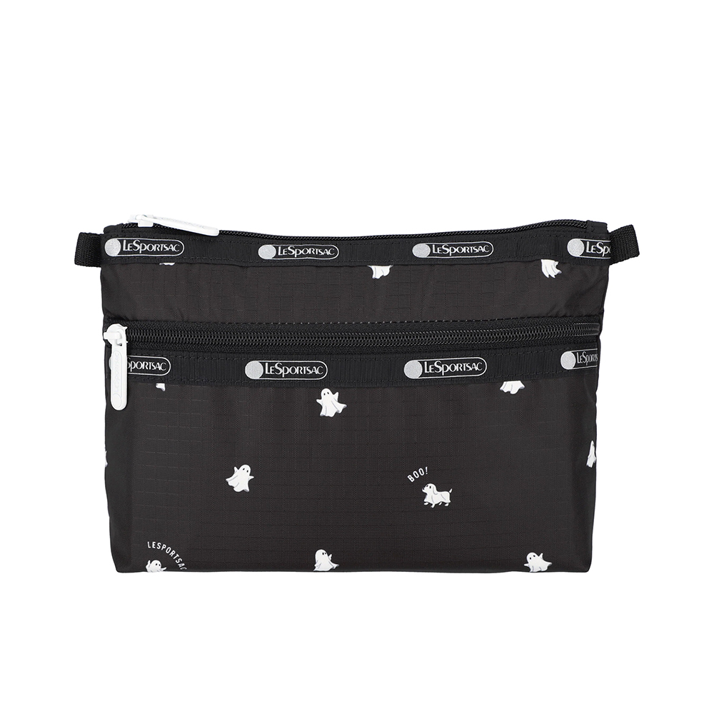 Lesportsac Cosmetic Clutch 雙層拉鍊化妝包 收納袋 盥洗包 女包(歡樂萬聖節)L262-7105P-HH11, , large