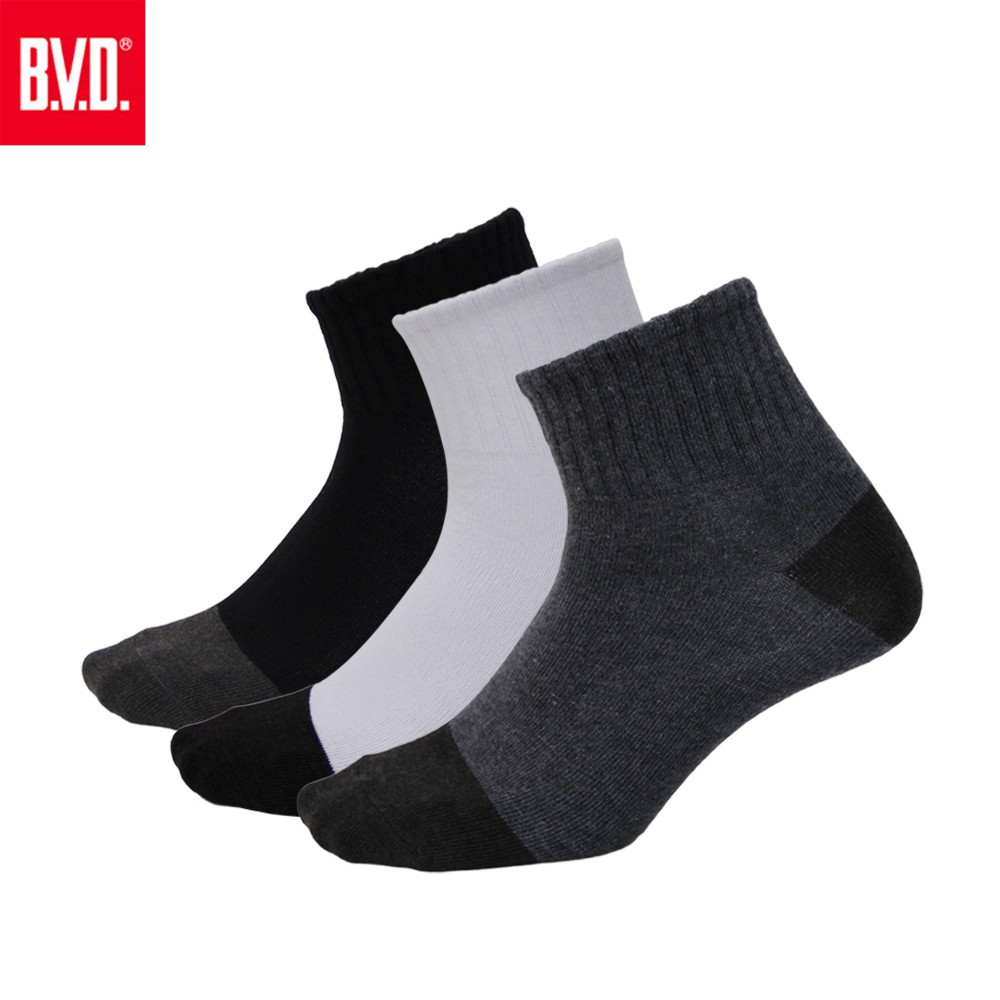 【BVD】雙效抗菌除臭1/2健康男襪<黑>B385 男襪 短襪 學生襪, , large