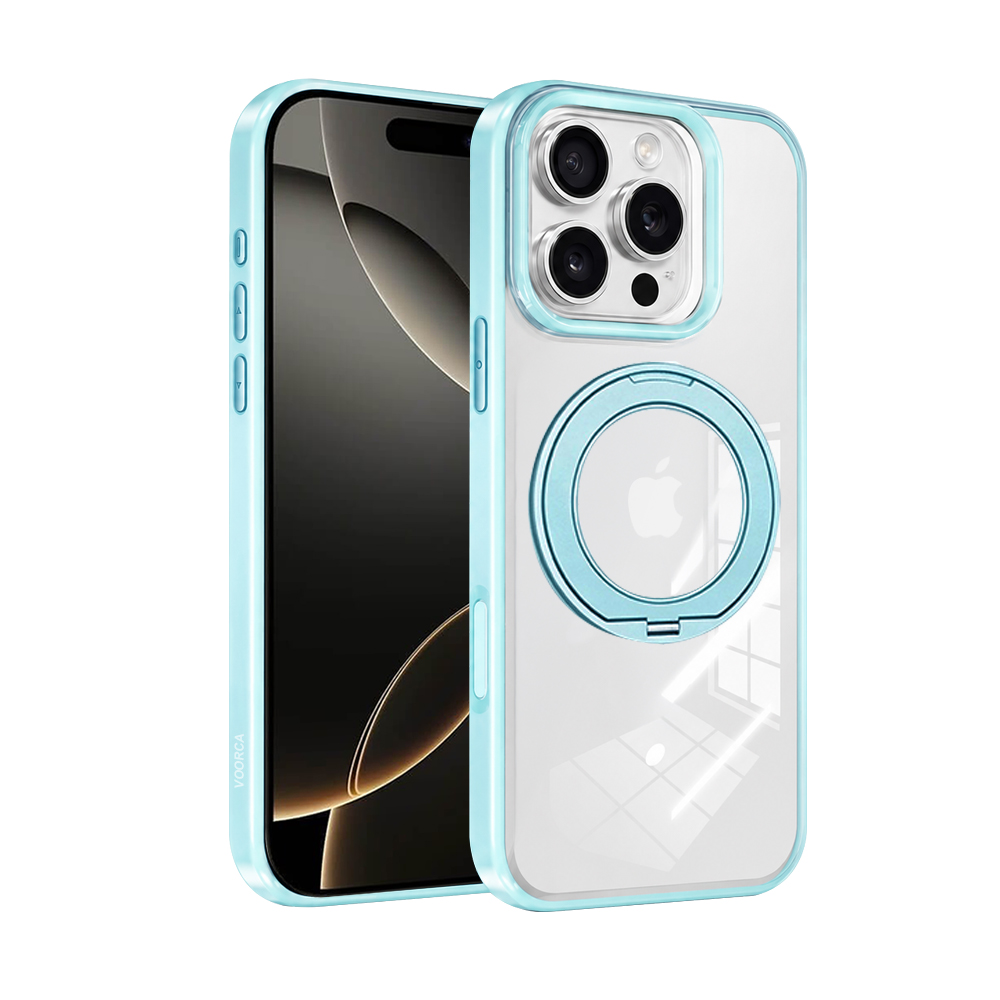 VOORCA 夢幻糖果360系列 iPhone 16 Pro Max N52晶透磁吸殼 360度旋轉支架手機殼 保護殼, , large