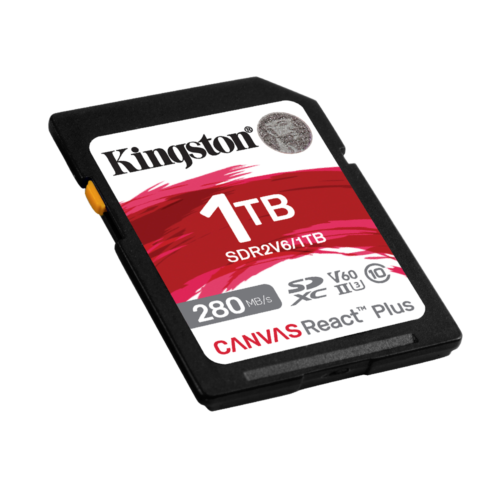 【Kingston】Canvas React Plus 1TB SDR2V6 SDXC U3 V60 UHS-II 記憶卡 讀取速度:280MB/s, , large