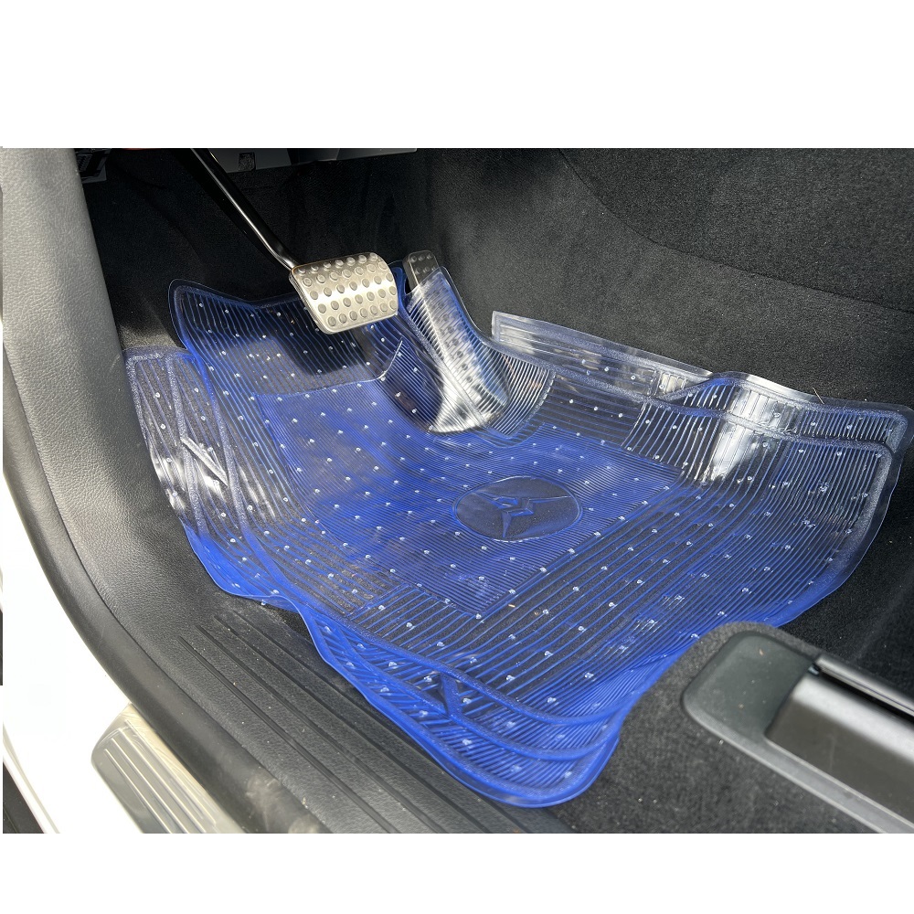 【Universal, Cuttable】4-Piece Transparent Floor Mat (Car Floor Mat), , large