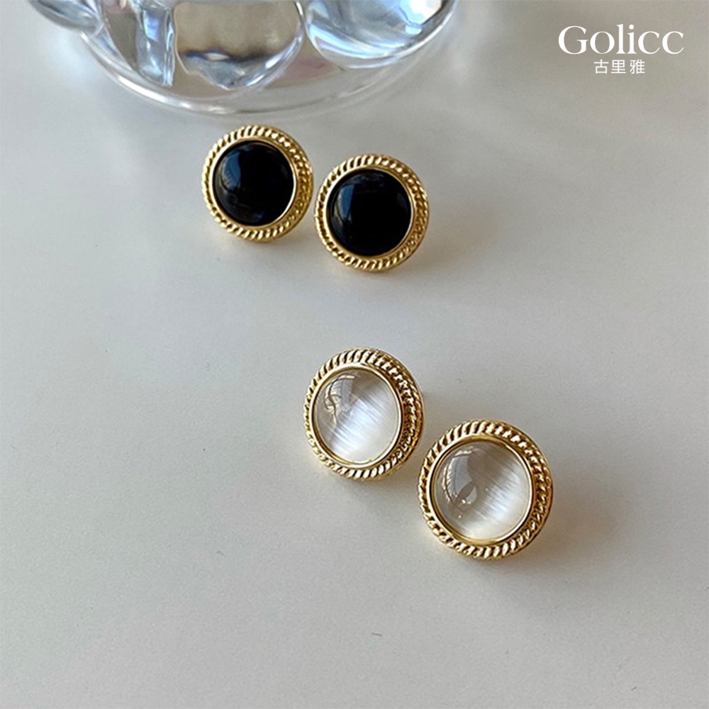 【Gulicc】古莉可 耳環 中古世紀風格復古簡約耳環, , large