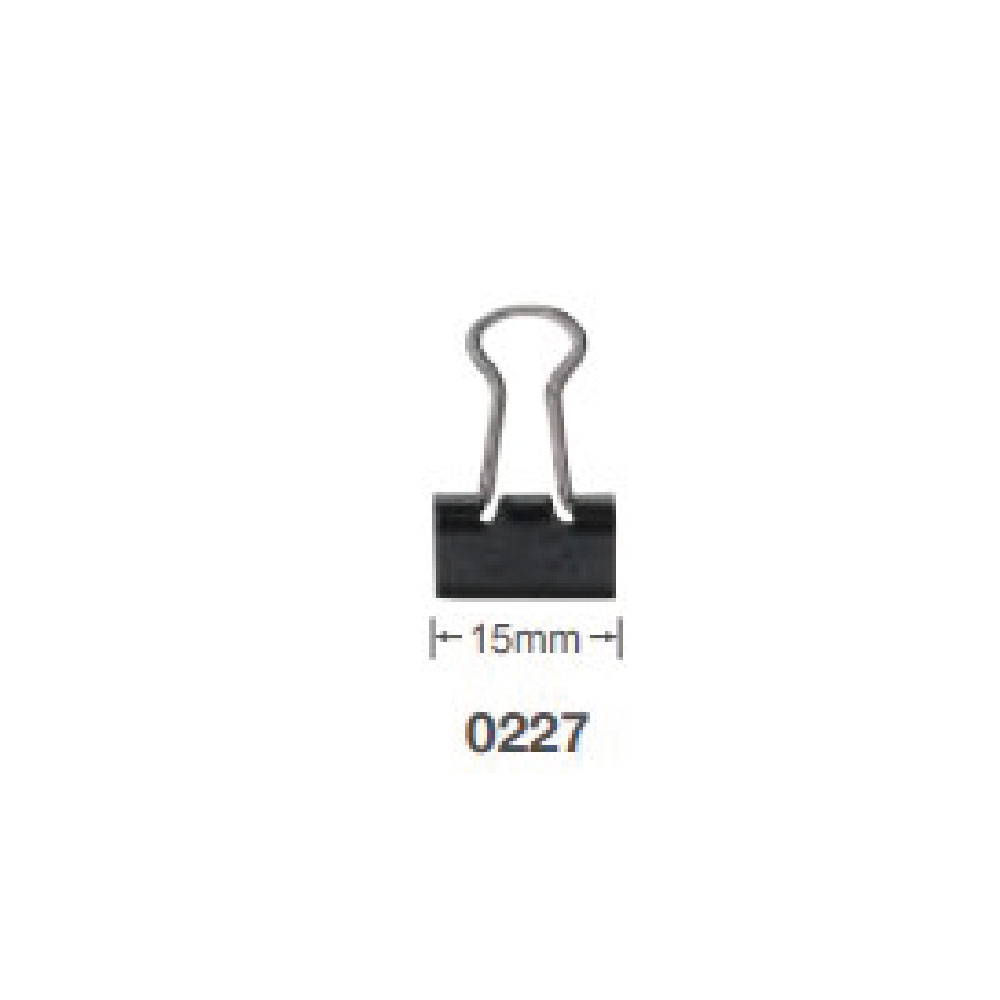 【SDI 手牌】15mm黑色長尾夾 12支入 / 盒 0227B, , large