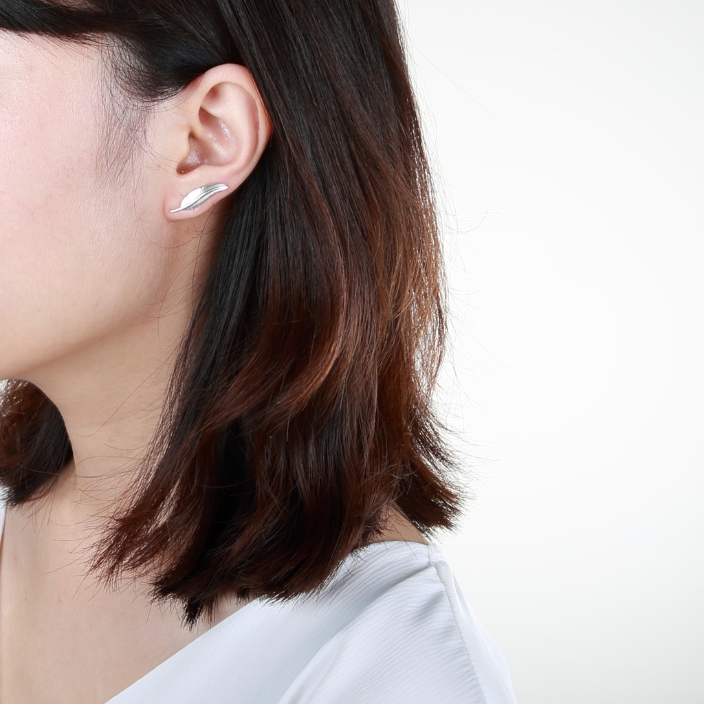 【Angel & Me】Angel Feather s925 sterling silver earrings Birthday gift, , large