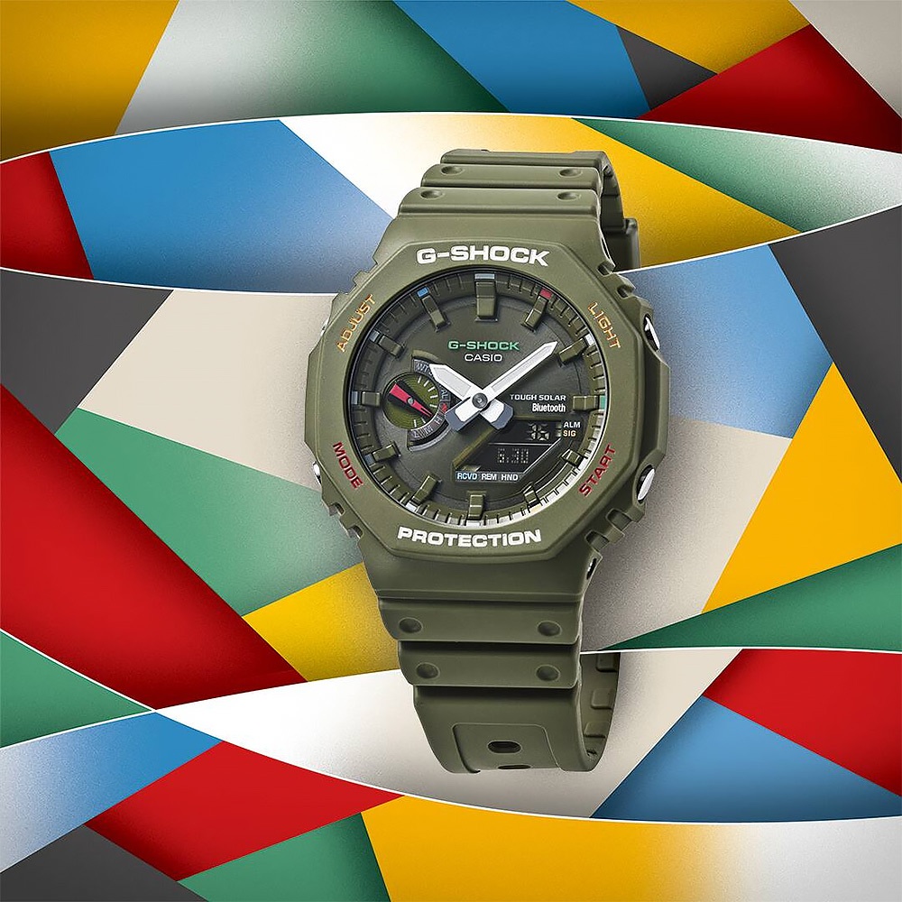 CASIO 卡西歐 G-SHOCK 藍牙 八角 太陽能電子錶 手錶 GA-B2100FC-3A, , large