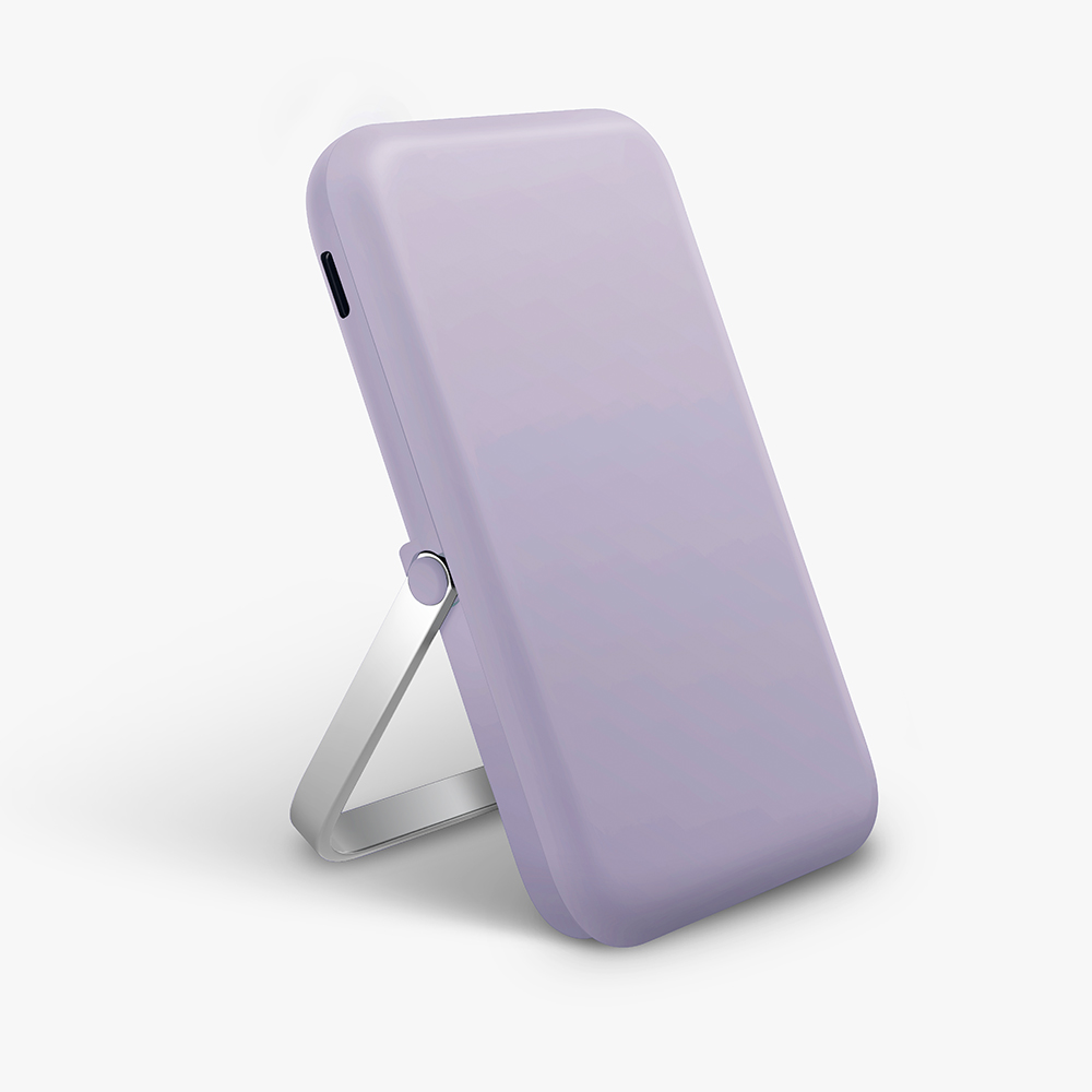 [亞瑟3C] UNIQ 新加坡
Hoveo 5000mAh 20W支架款磁吸行動電源 支援磁吸-淺灰, , large