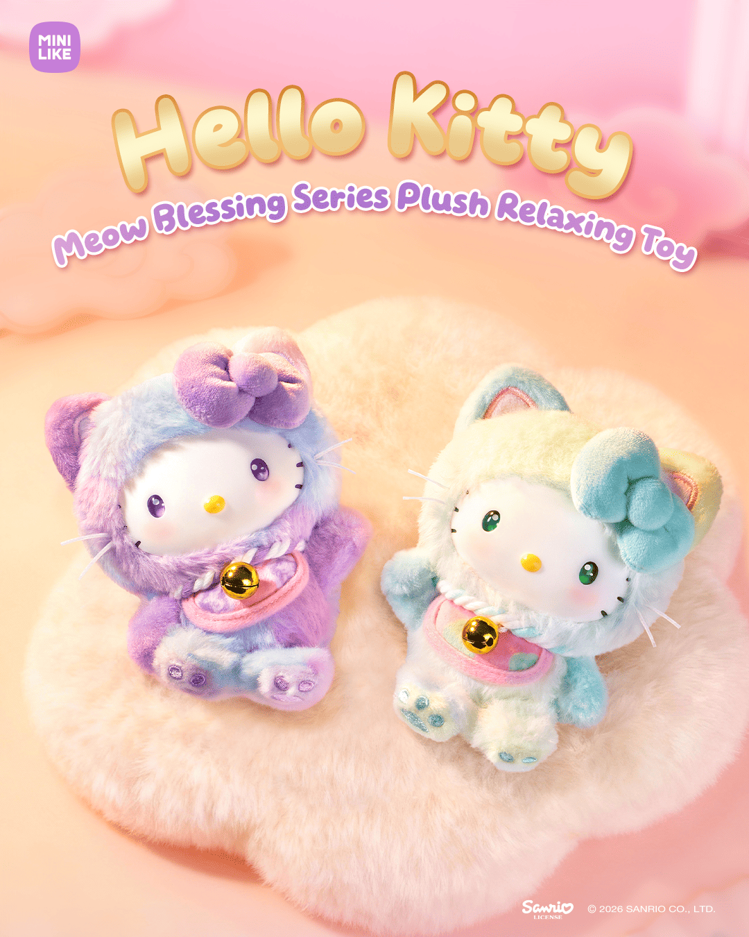 【際洋文化】Hello Kitty Style喵喵賜福系列搪膠毛絨捏捏樂, , large