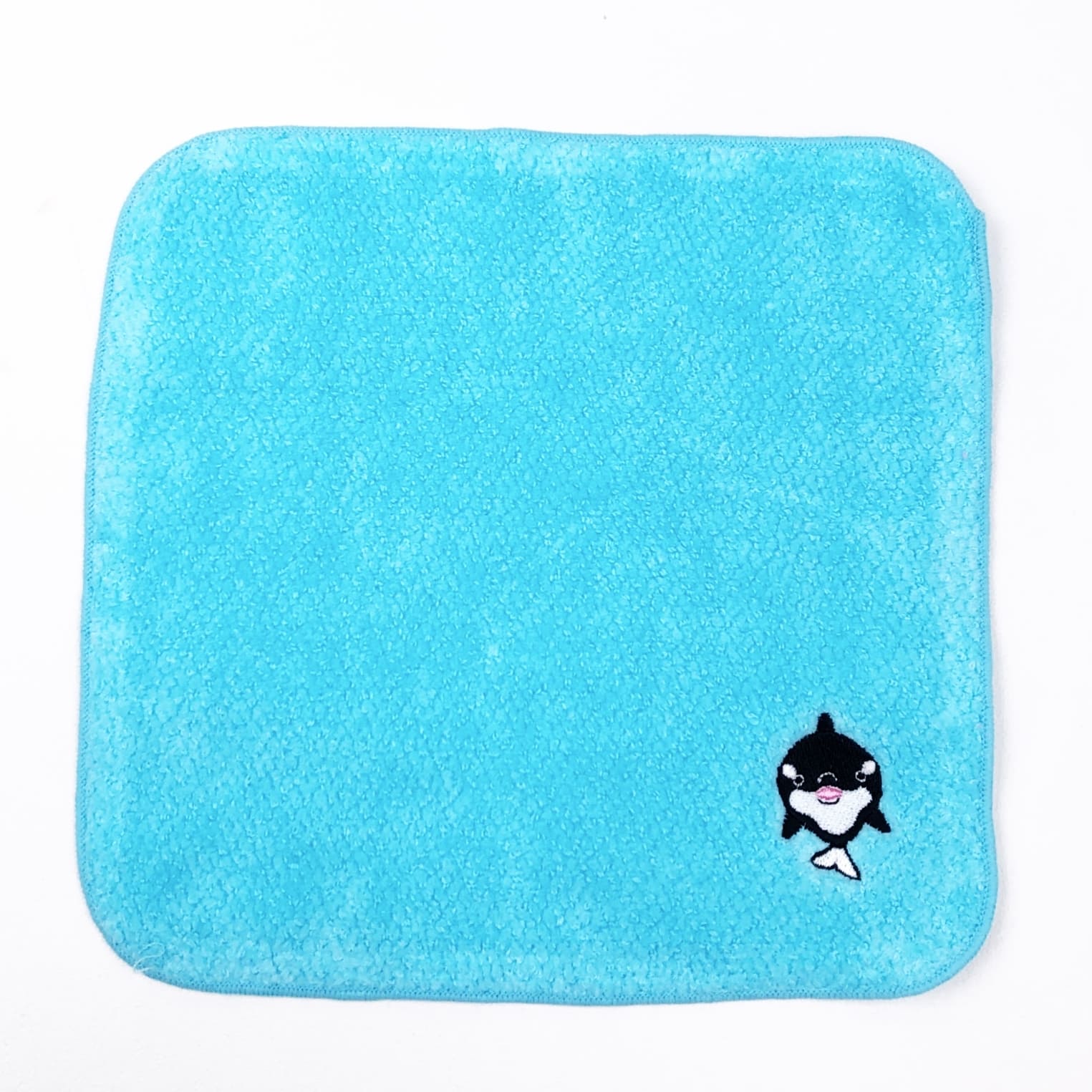 embroidered towel aquarium killer whale, , large