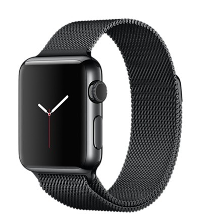 Apple Watch MMFK2TA/A 智慧型手錶 ，38 公釐太空黑不鏽鋼錶殼搭配太空黑色米蘭式錶帶_ 全新珍藏版, , large