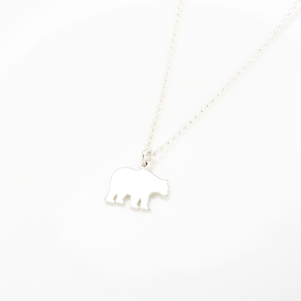 【Angel & Me】Large Cute Polar Bear North Pole s925 sterling silver necklace gift, , large